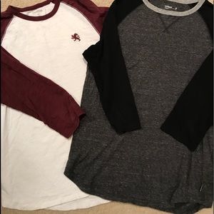 2 Men’s 3/4 Baseball T-shirts Express Both for $12